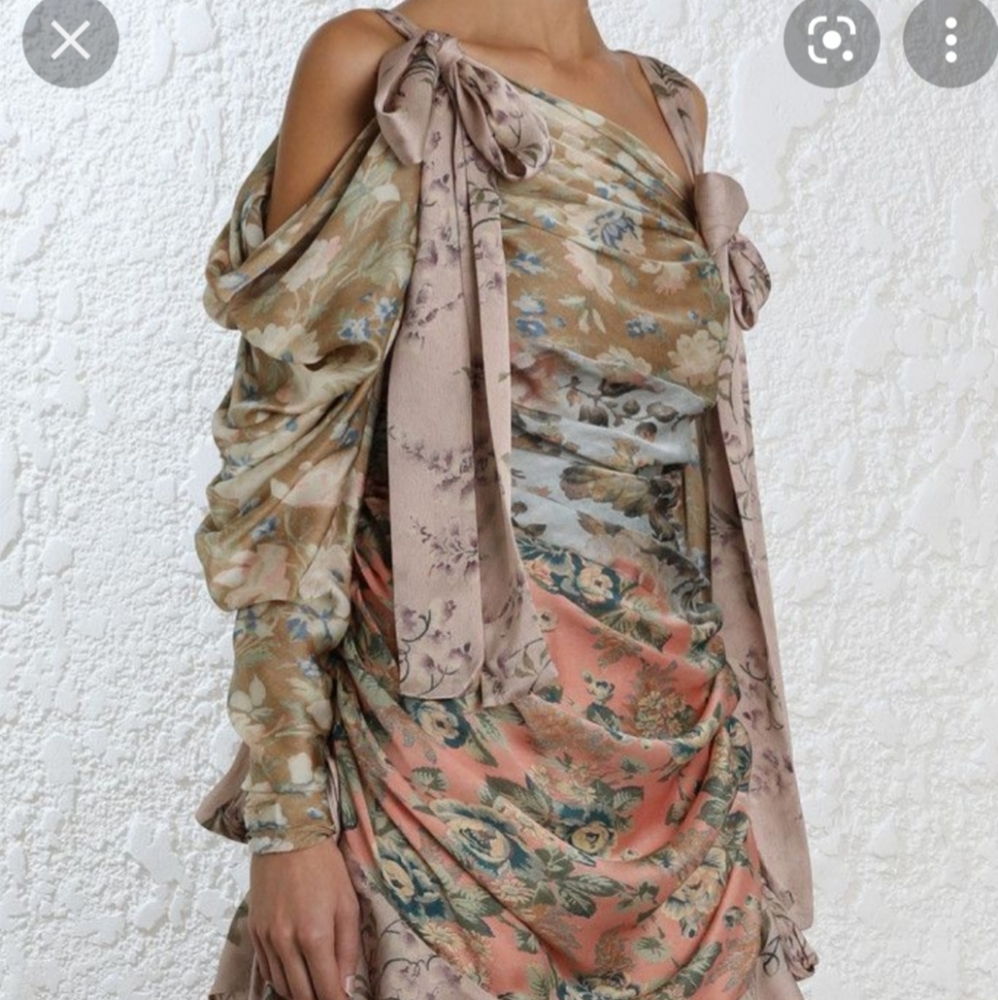 Zimmermann Exilir mini unbridled silk dress, Size 1